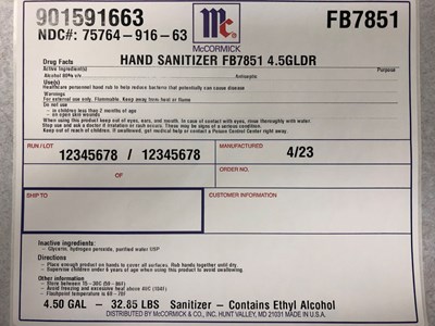 4.5 Gal Pail Hand Sanitizer (17 L 4  5 Gal Pail 7576491663)